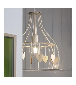 Lampadario "leonilde" avorio, e27