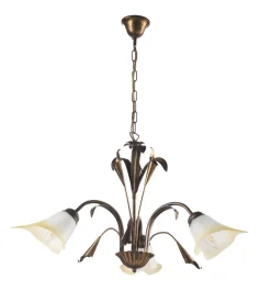 Lampadario "lucrezia" 3 luci bronzo, e14