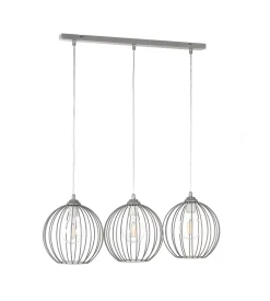 Lampadario onli "melone" grigio 3 luci, e27