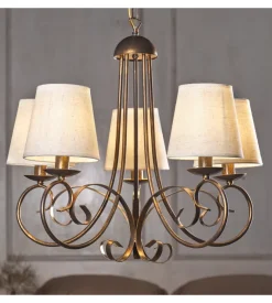 Lampadario onli "pompei" 5 luci, e14