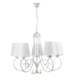 Lampadario "pompei" con 5 punti luce in metallo, e14