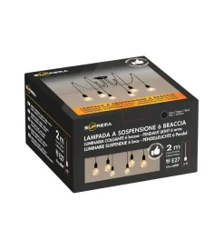 Lampadario "spider" 6 bracci, e27