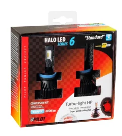 Lampade led per auto 9-32v halo led serie 6 standard - (h8-h9-h11-h16) - 30w - pgj19-x - 2 pz  - scatola  57786