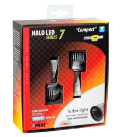 Lampade led per auto 9-32v halo led serie 7 compact - (h10-hb3 9005) - 36w - p20d - 2 pz  - scatola  57780