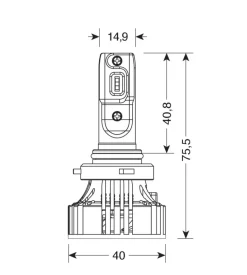 Lampade led per auto 9-32v halo led serie 7 compact - (h10-hb3 9005) - 36w - p20d - 2 pz  - scatola  57780