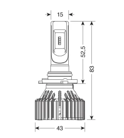 Lampade led per auto 9-32v halo led serie 6 standard - (h10-hb3 9005) - 30w - p20d - 2 pz  - scatola  57787