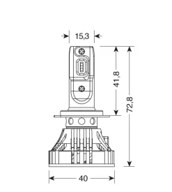 Lampade led per auto 9-32v halo led serie 7 compact - (h7) - 36w - px26d - 2 pz  - scatola  57778
