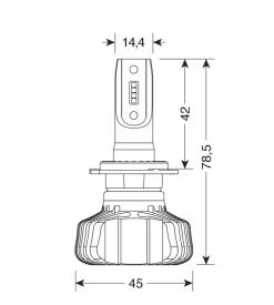 Lampade led per auto 9-32v halo led serie 5 blaster - (h7) - 20w - px26d - 2 pz  - scatola  57792