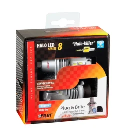 Lampade led per auto 9-32v halo led serie 8 halo killer - (h4) - 25w - p43t - 2 pz  - scatola  57770