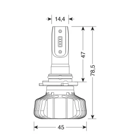 Lampade led per auto 9-32v halo led serie 5 blaster - (h10-hb3 9005) - 20w - p20d - 2 pz  - scatola  57794