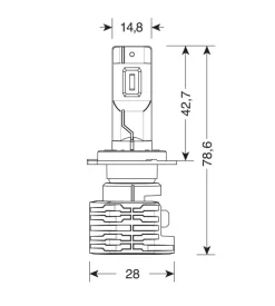 Lampade led per auto 9-32v halo led serie 10 halo killer - (h7) - 20w - px26d - 2 pz  - scatola  57731