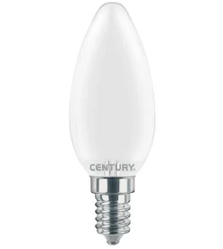 Lampadina led incanto saten candela liscia 4w e14 6000k 470 lm