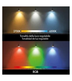 Lampadina "minisfera" smart rgb+cct, 40w e27
