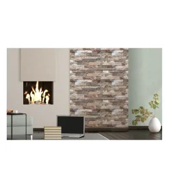 Lastra decorativa in polipropilene con stampa effetto muro "natural stone", 100x50 cm