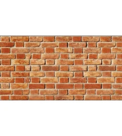 Lastra decorativa in polipropilene con stampa effetto mattoni, 100x50 cm