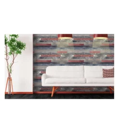 Lastra decorativa in polipropilene con stampa effetto color wood, 100x50 cm