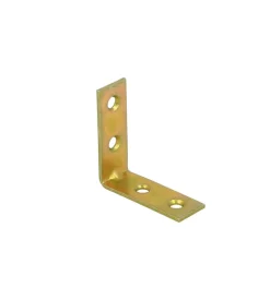 Lastrina ad angolo 120 x 120 mm. - zincate giallo - 1 pz.