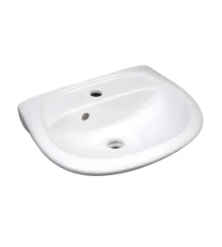 Lavabo a terra in ceramica "serie idro" bianco 60 cm