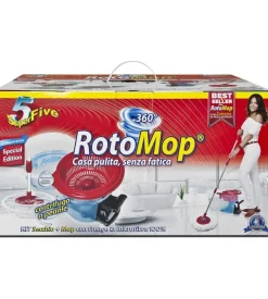Lavapavimenti rotomop kit 360° con pedale.