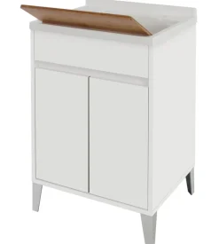 Lavatoio bianco laccato 2 ante, 60x84x50 cm