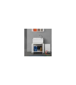 Lavatoio bianco laccato 2 ante, 60x84x50 cm