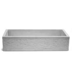 Lavello da giardino kam "bilbao xl" in cemento colore grigio, 70x35x16 cm