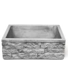 Lavello da giardino "meseta xl" grigio, 70x35x16 cm - kam
