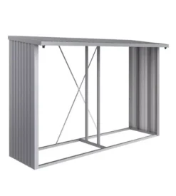 Legnaia biohort "woodstock 300" in acciaio zincato argento metallizzato, 300,7x102x199 cm - 35040