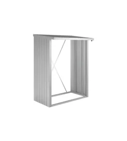 Legnaia biohort "woodstock 150" in acciaio zincato argento metallizzato, 157x102x199 cm - 35010