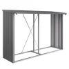 Legnaia biohort "woodstock 300" in acciaio zincato grigio quarzo metallizzato, 300,7x102x199 cm - 38040