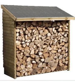 Legnaia da esterno in legno habrita "rb 18869" 188x86x187 cm