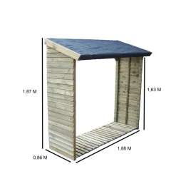 Legnaia da esterno in legno habrita 