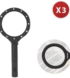 Lente ingrandimento a pila velamp con  12 led