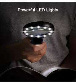 Lente ingrandimento a pila velamp con  12 led