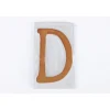 Lettera civico "d" in terracotta