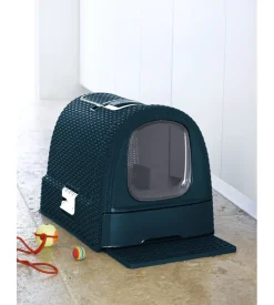 Lettiera e trasportino per gatti keter "cat litter box" in polipropilene colore antracite, 51x39x39 cm