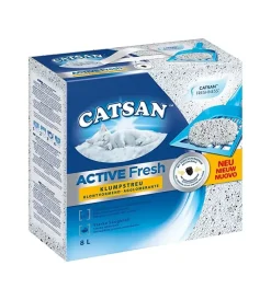Lettiera igienica per gatti catsan "active fresh" 8 litri