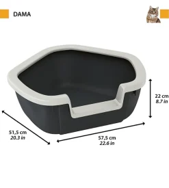 Lettiera toilette gatto angolare aperta ferplast 