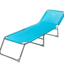 Lettino da sole bahialettino prendisole pieghevole brunner "bahia" in alluminio e materiale sintetico colore azzurro, 192x61,5x31,5 cm