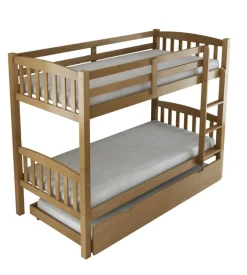 Letto a castello bellahome "tolosa" in pino massello miele 201,5x97,5x156 cm