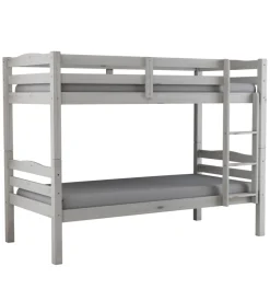 Letto a castello "marsiglia" in pino massello bianco 202x98x150 cm