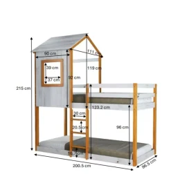 Letto a castello per ragazzi bellahome 