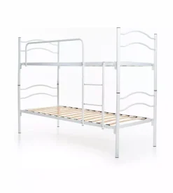 Letto a castello singolo scomponibile somnus in metallo bianco 203x145,5x83 cm