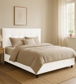 Letto matrimoniale contenitore "easy" bianco 160x190 cm