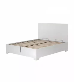 Letto matrimoniale contenitore con piedini "hi box" bianco 160x190 cm