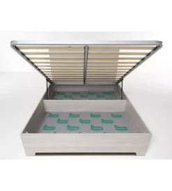 Letto matrimoniale contenitore con piedini 