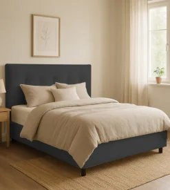 Letto matrimoniale contenitore "easy" nero 160x190 cm