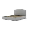 Letto matrimoniale contenitore "moon" in ecopelle grigio 160x190 cm