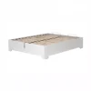 Letto matrimoniale contenitore con piedini "bed box" bianco 160x190 cm