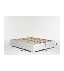 Letto matrimoniale contenitore con piedini 